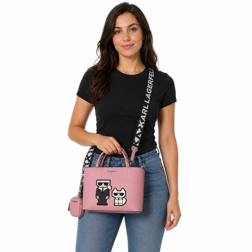 Karl Lagerfeld Paris Maybelle Pink Crossbody Bag Karl Choupette LH5AX9BM